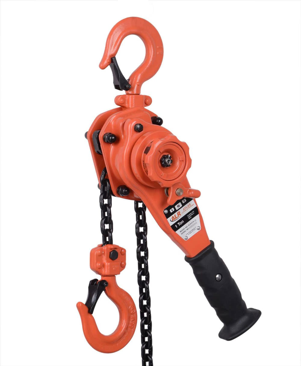 Atlas Lifting and Rigging Lever Hoist 1 Ton 10' Chain with Overload