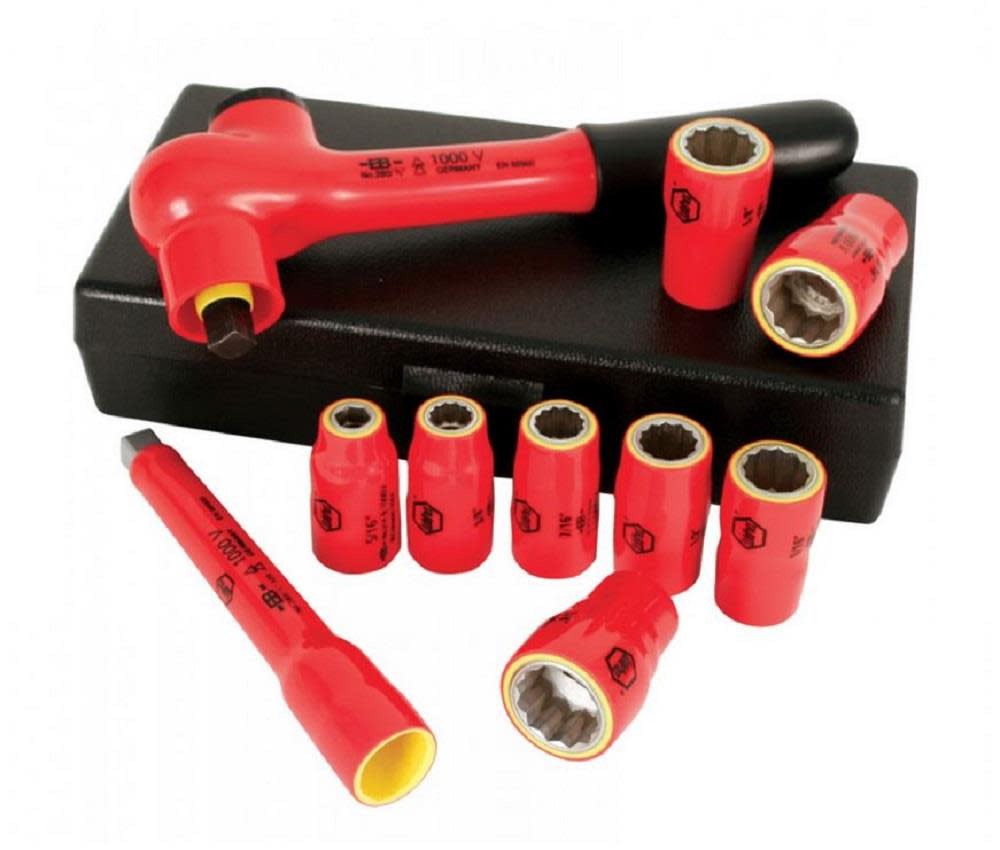 Wiha Insulated 3/8" Drive Socket 10 piece Set