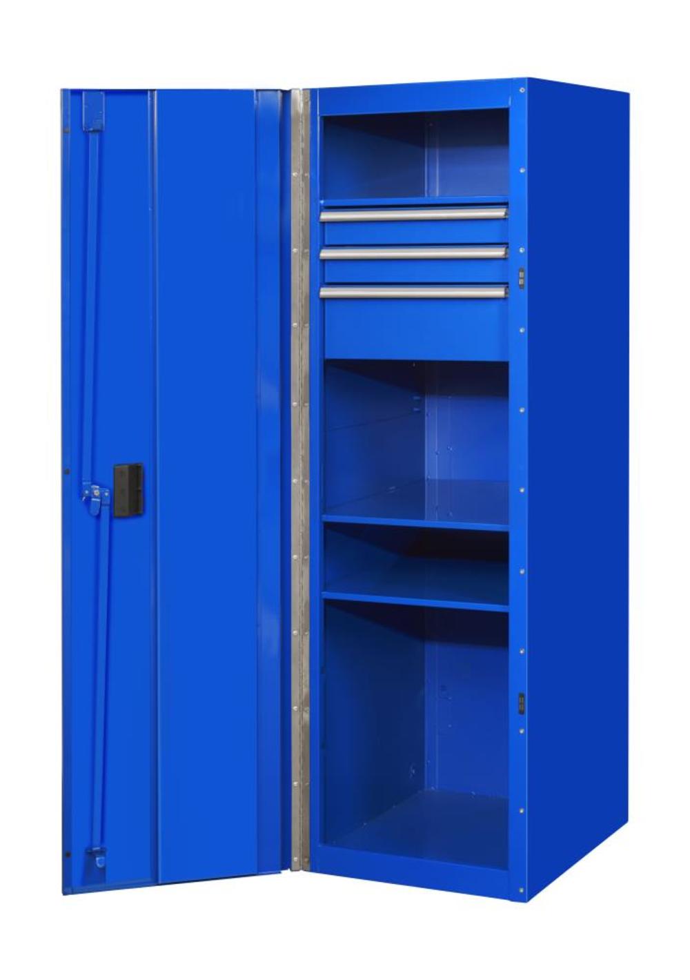 Extreme Tools 19 In. 3-Drawer and 2 Shelf Side Locker - Blue