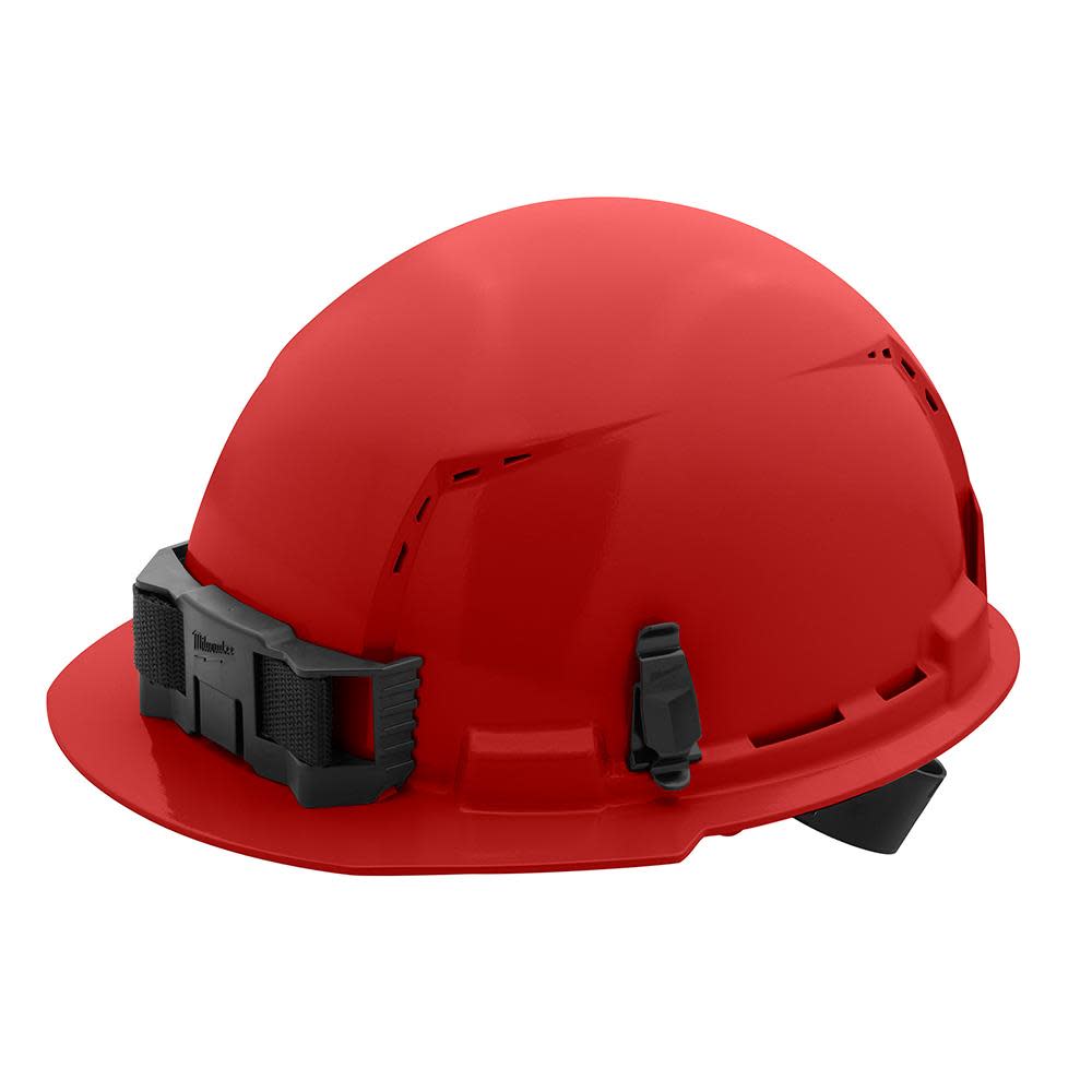 

Milwaukee Front Brim Vented Hard Hat with 4pt Ratcheting Suspension Type 1 Class C Red
