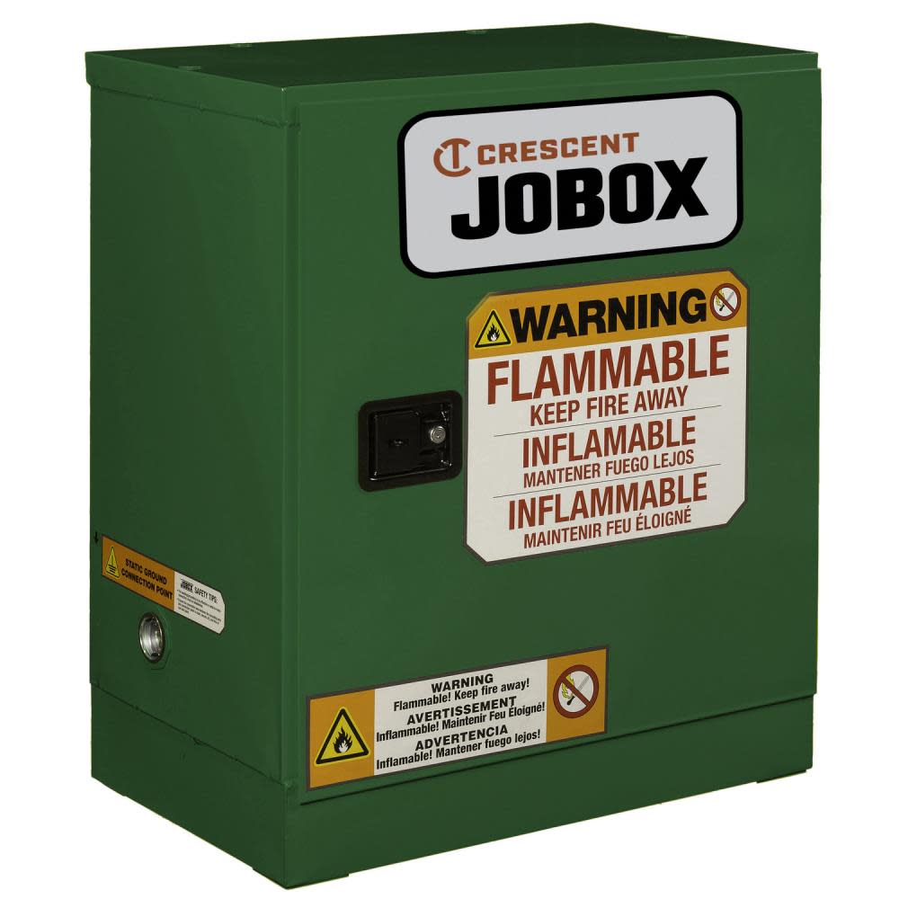 

Crescent JOBOX 12 Gallon Pesticide Manual Close Safety Cabinet - Green