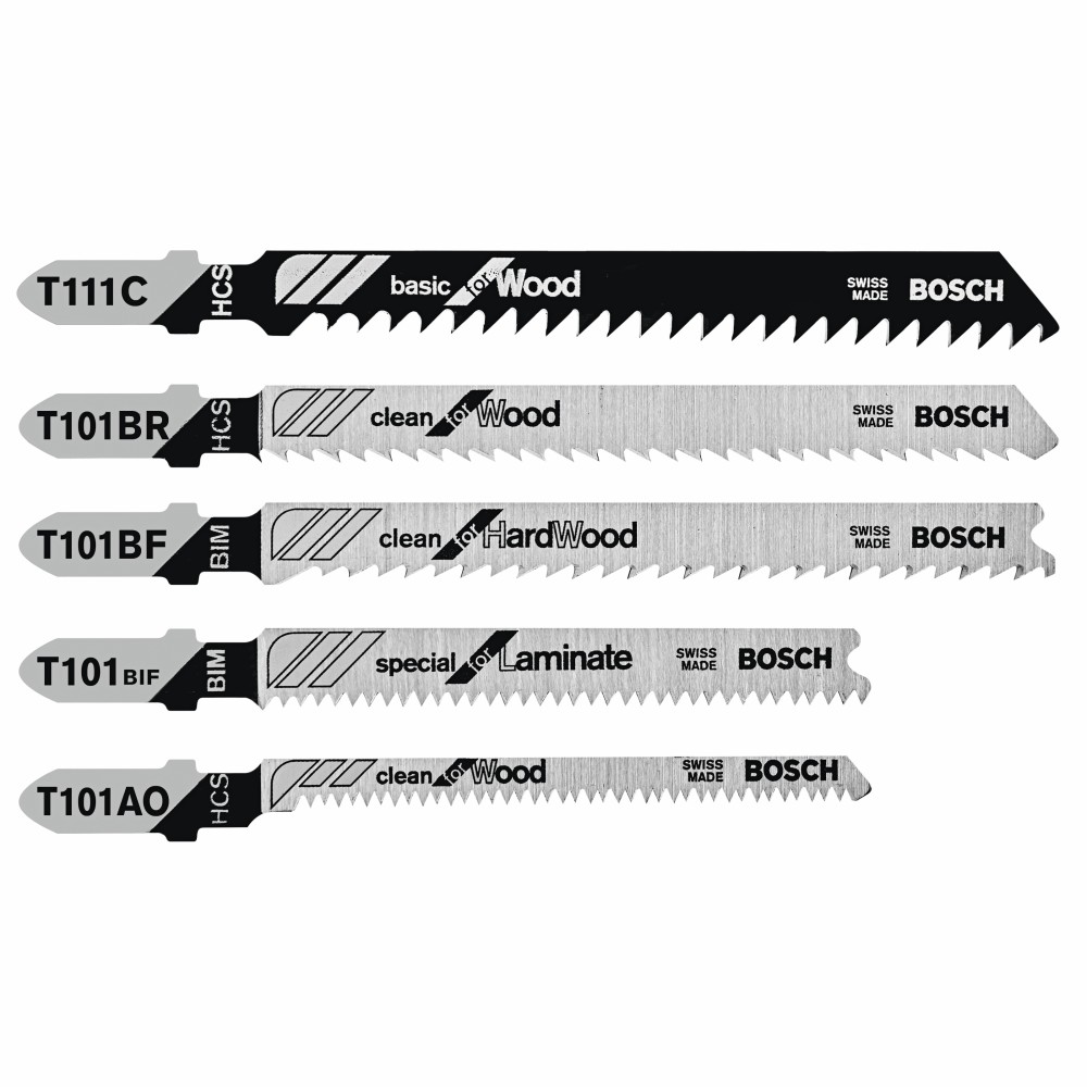 

Bosch Jig Saw Blade Set 5pc Pro Wood T Shank