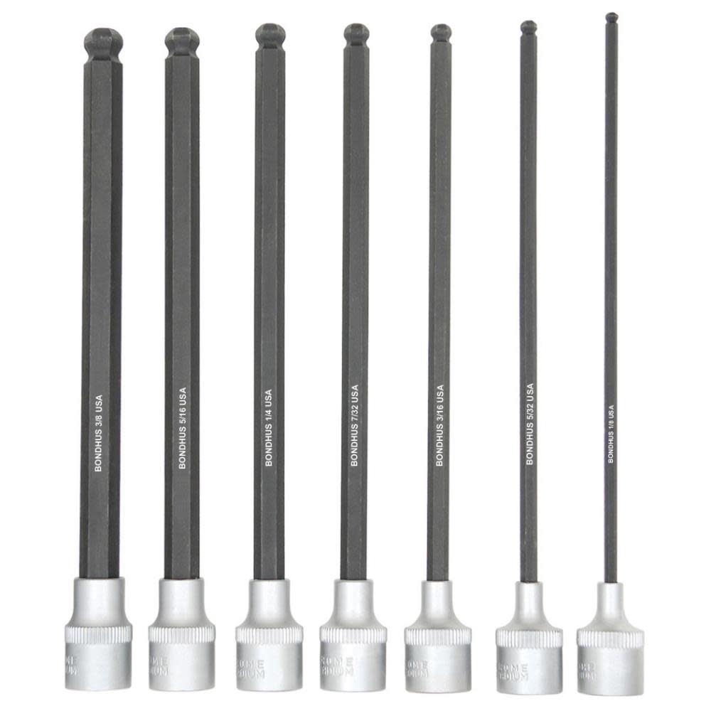 

Set 7 Ball End x 6 In. with Sockets 1/8 In. to 3/8 In.