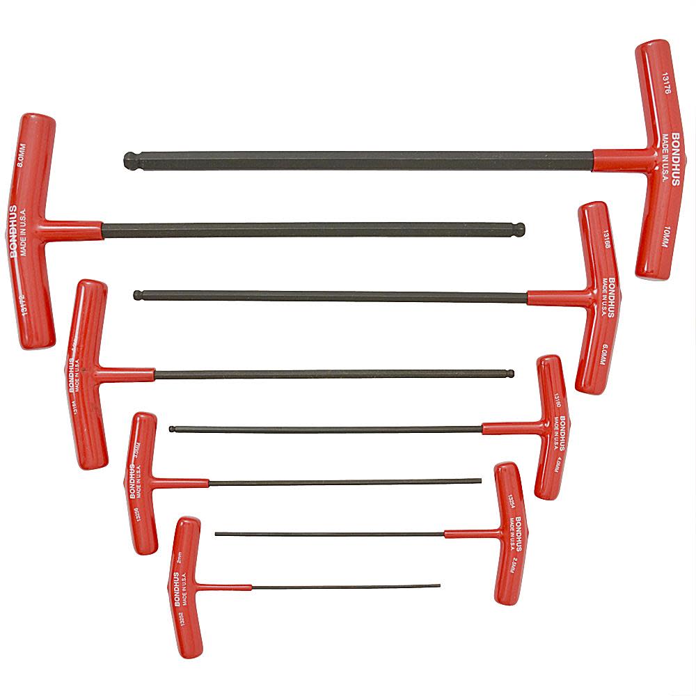 

Bondhus 8pc Balldriver T-Handle Hex Tool Set 2MM-10MM