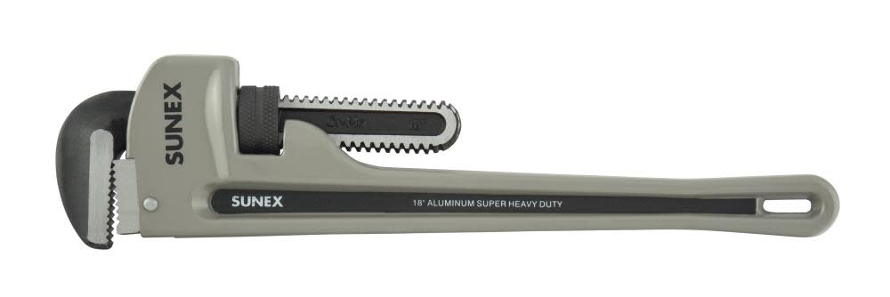 Sunex 18 In. Aluminum Super Heavy Duty Pipe Wrench Phosphates Jaws