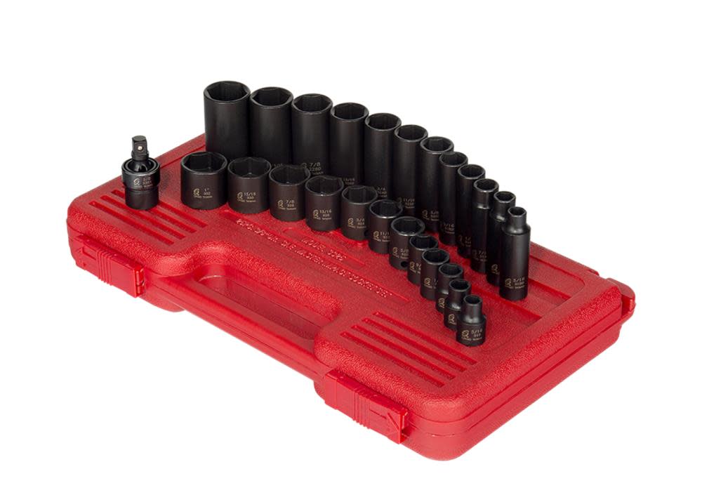

Sunex 25 piece 3/8 In. Dr. SAE Master Impact Socket Set