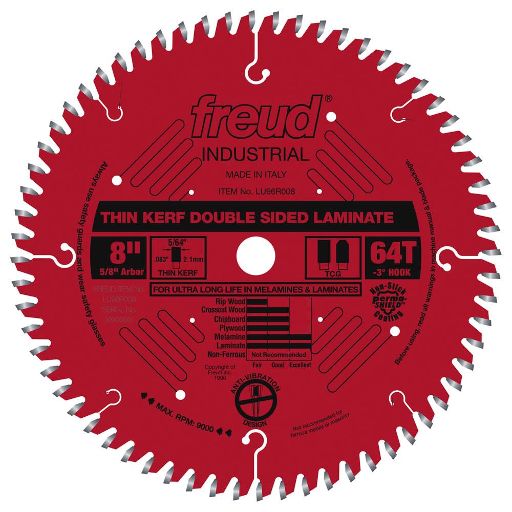 

Freud 8" Thin Kerf Double Sided Laminate/Melamine Blade with Perma-SHIELD Coating