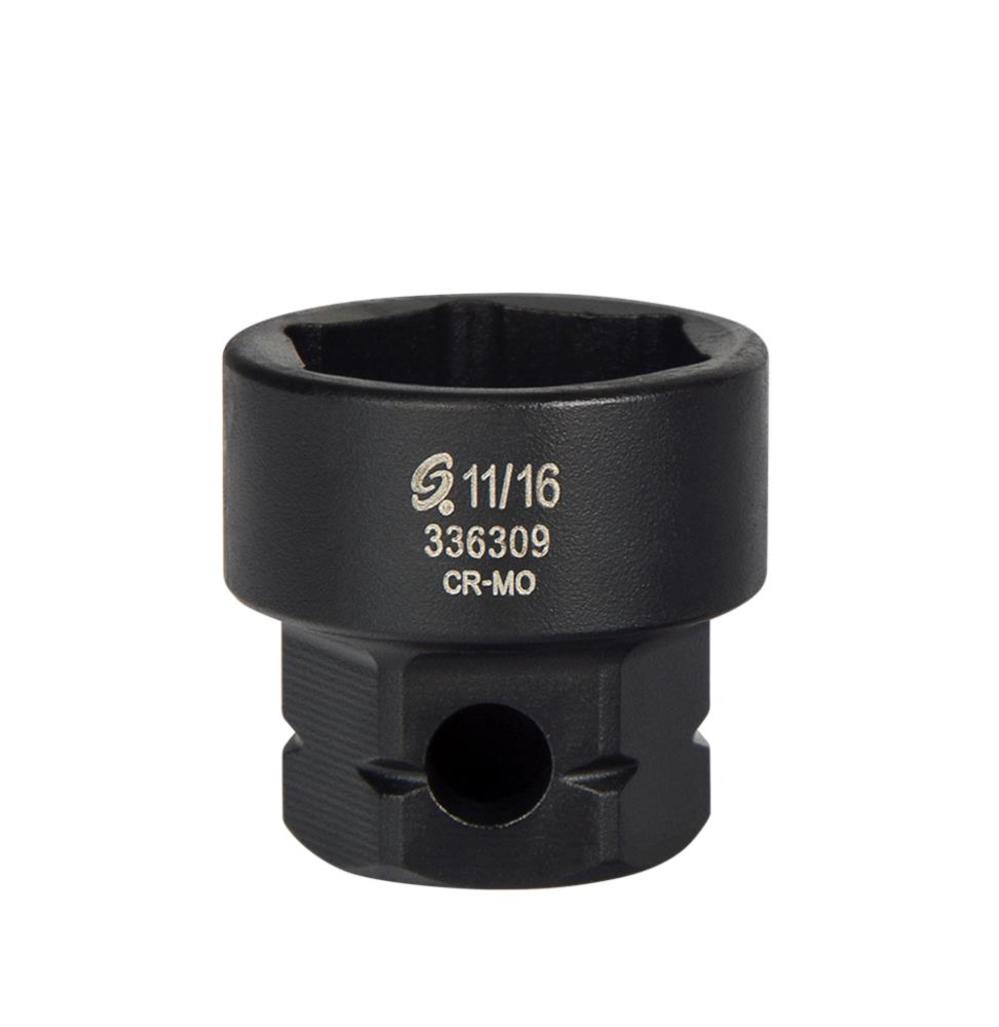 

Sunex 11/16 In. 3/8 In. Drive 6 Pt Low Profile Impact Socket Hex Shank