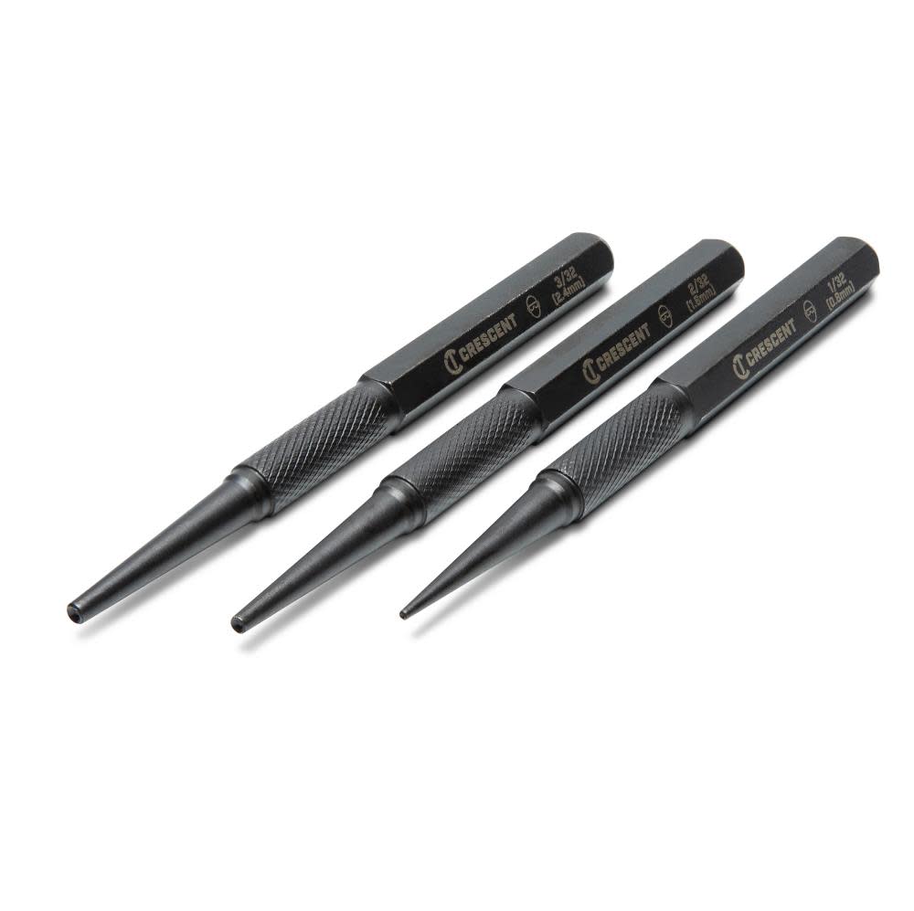 Crescent Steel Nail Punch Set 3pc CNPS12332S - Acme Tools Crescent Steel Nail Punch Set 3pc CNPS12332S - Acme Tools