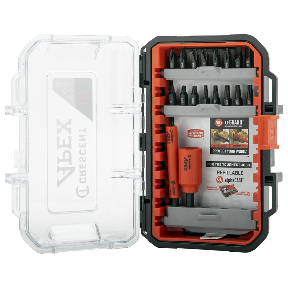 Crescent Apex Crescent Apex U-Guard Bit Set 18Pc