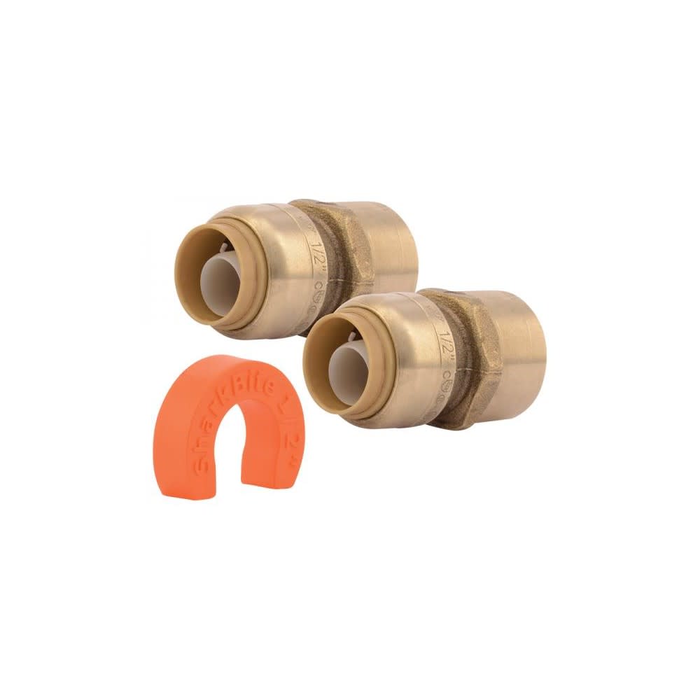 Sharkbite 3/4" x 3/4" D Brass Water Heater Installation Kit 22441LF