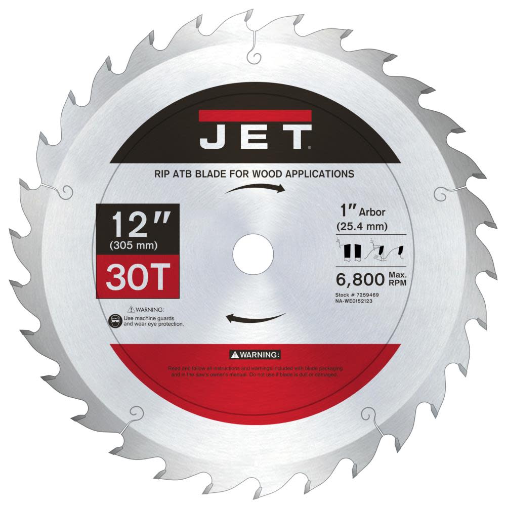 

JET 1230 Rip Circular Saw Blade