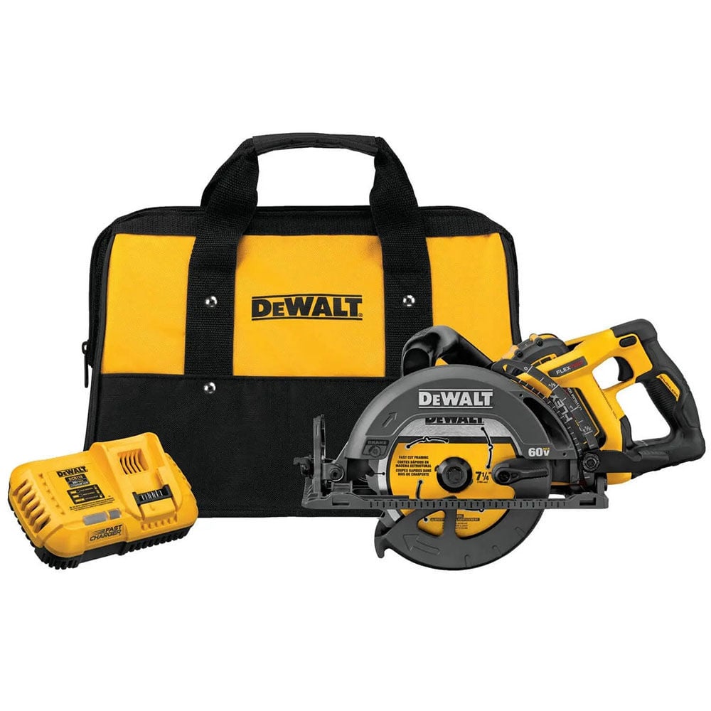 View DEWALT FLEXVOLT 60V MAX 7-1/4 Worm Drive Style Saw (9.0Ah Battery) Kit