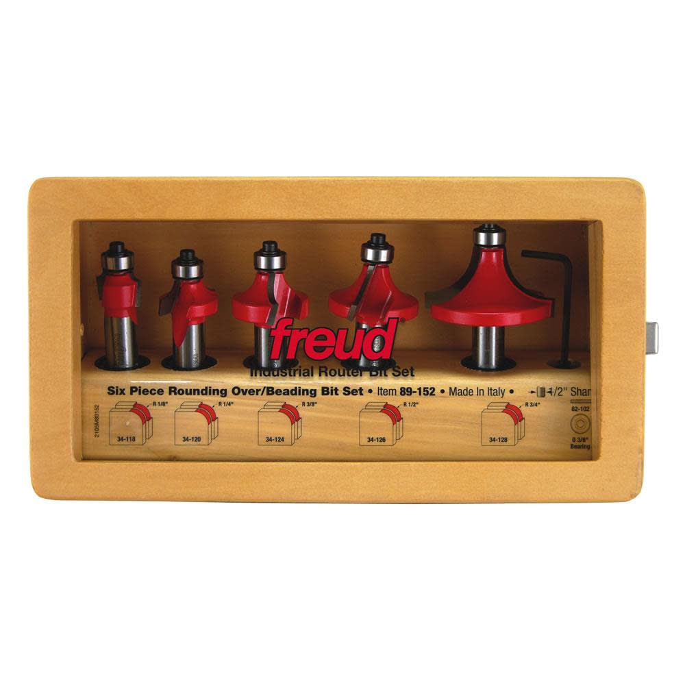 

Freud 5 piece Round Over/Beading Bit Set (1/2 In. Shank)