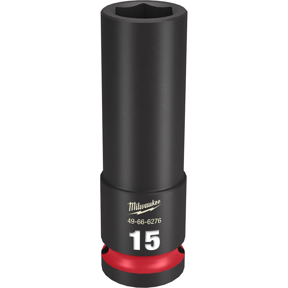 

Milwaukee SHOCKWAVE Impact Duty Socket 1/2" Drive 15MM Deep 6 Point