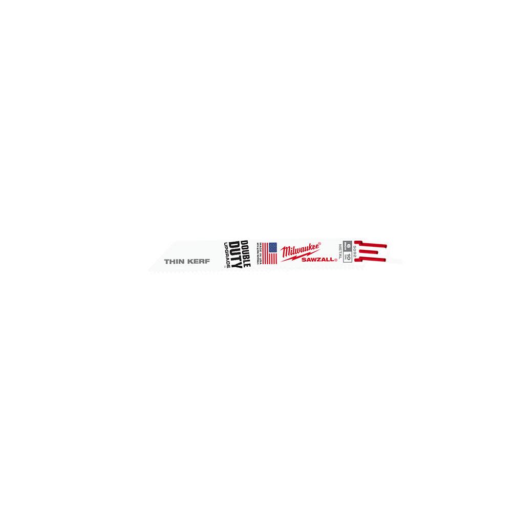 

Milwaukee 6 in. 10 TPI Thin Kerf SAWZALL Blades 5PK