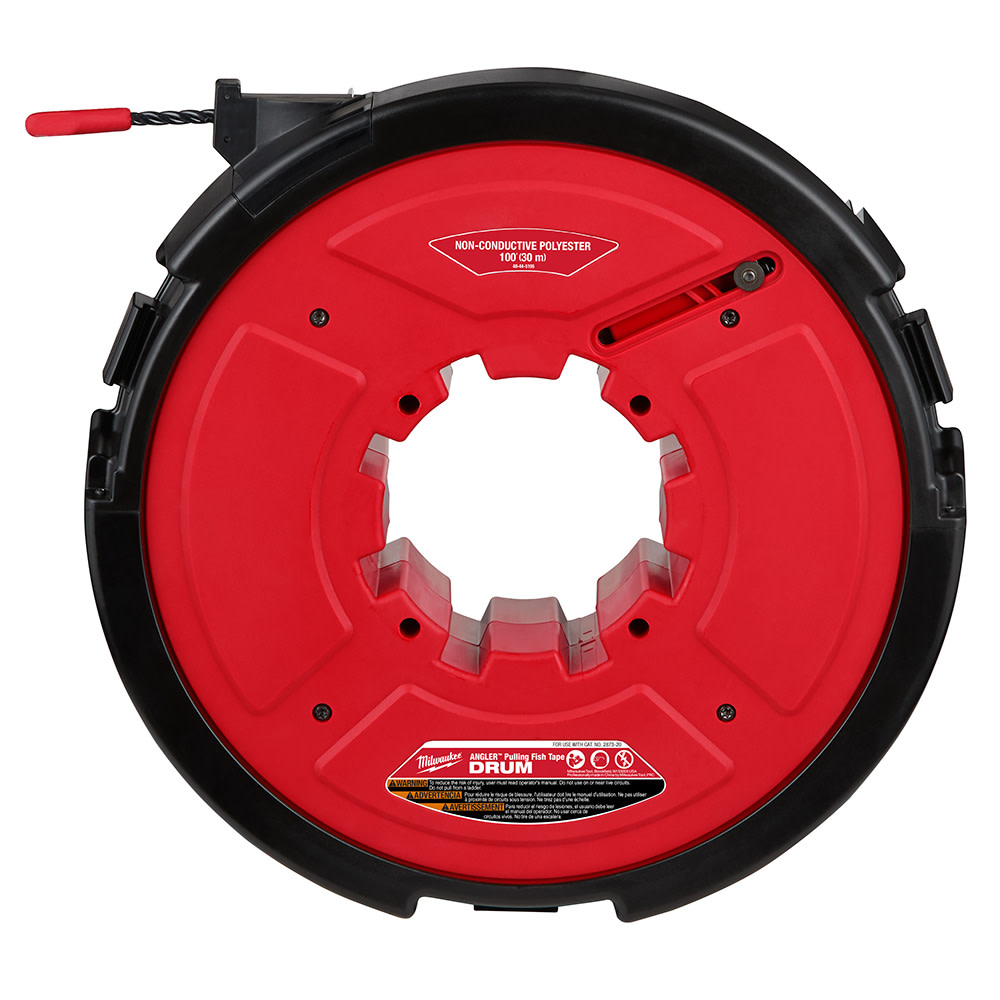 

Milwaukee M18 FUEL Angler 100' Non-Conductive Polyester Pulling Fish Tape Drum