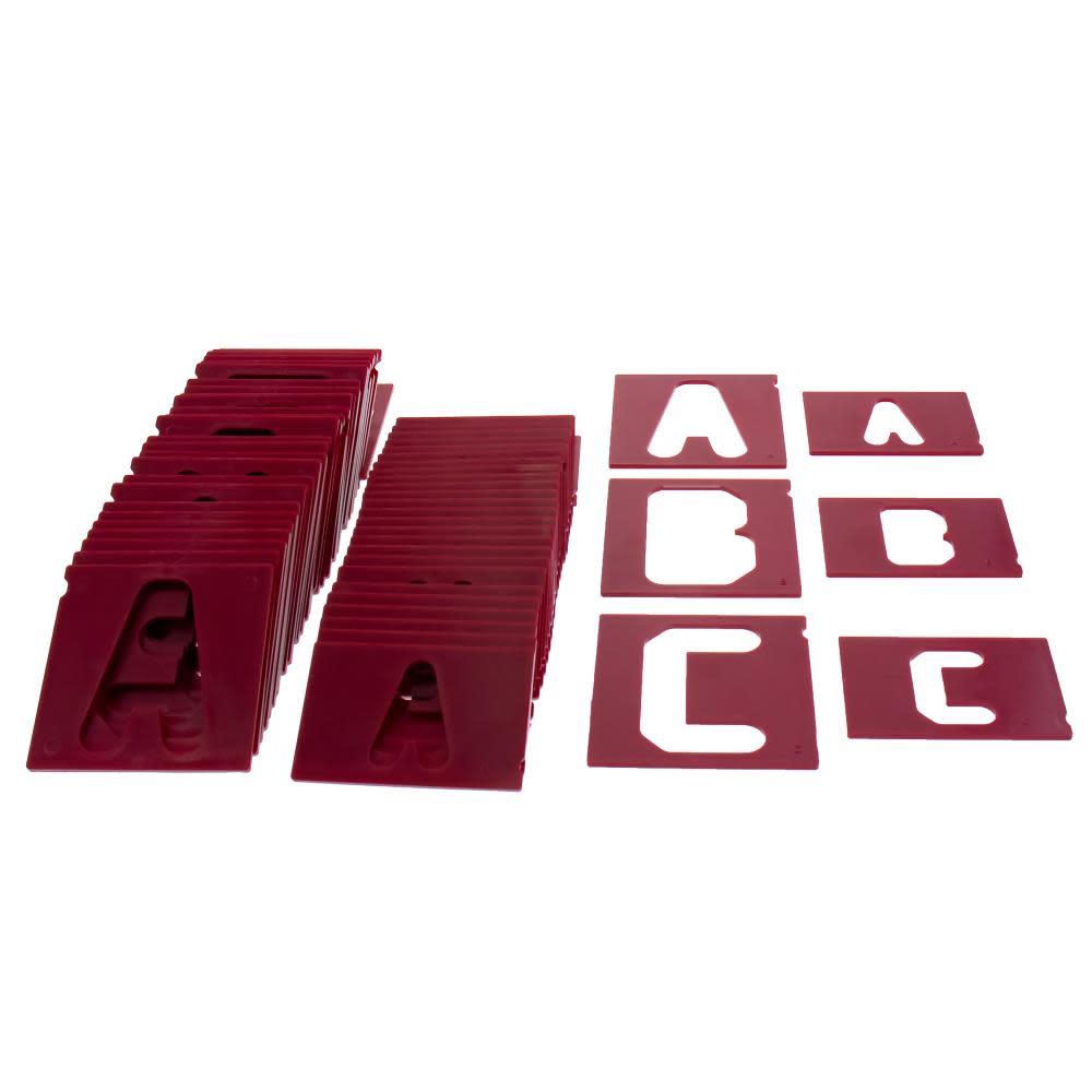 Milescraft Vertical Letters 2.5" & 1.5" 64pc