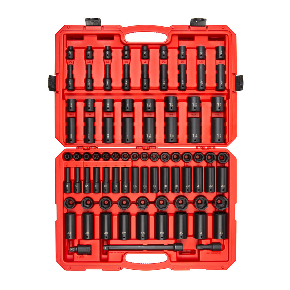Tekton 1/2 Inch 6 Point. Impact Socket Set, (5/16 - 1-1/4