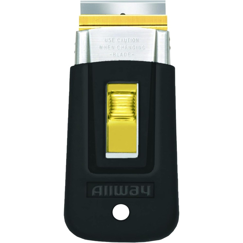 Allway Tools Soft Grip Steel Safety Glass Scraper with 5 Blades SGS