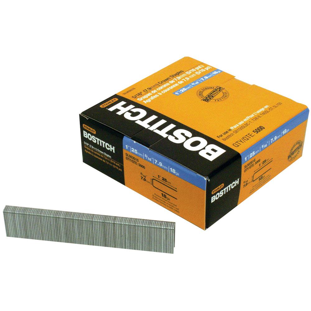 

Bostitch 1 In. 18 Gauge 5/16 Crown Staples