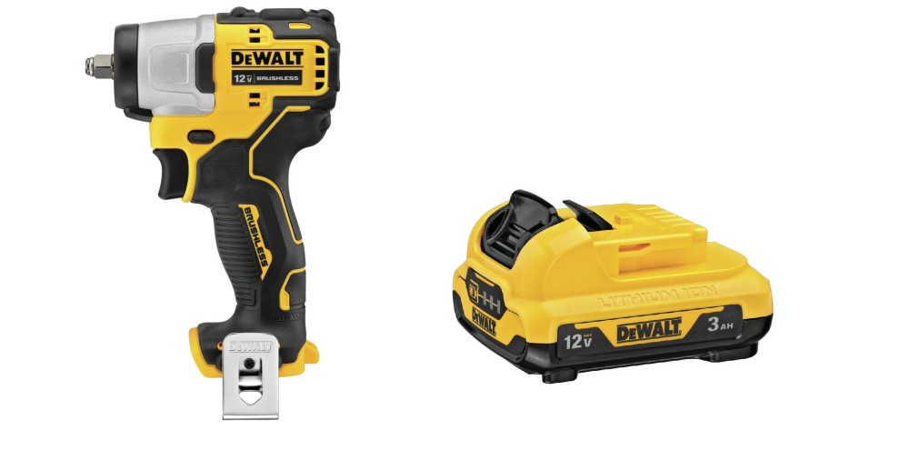 

DEWALT XTREME 12V MAX 3/8" Impact Wrench & 3Ah Battery Bundle