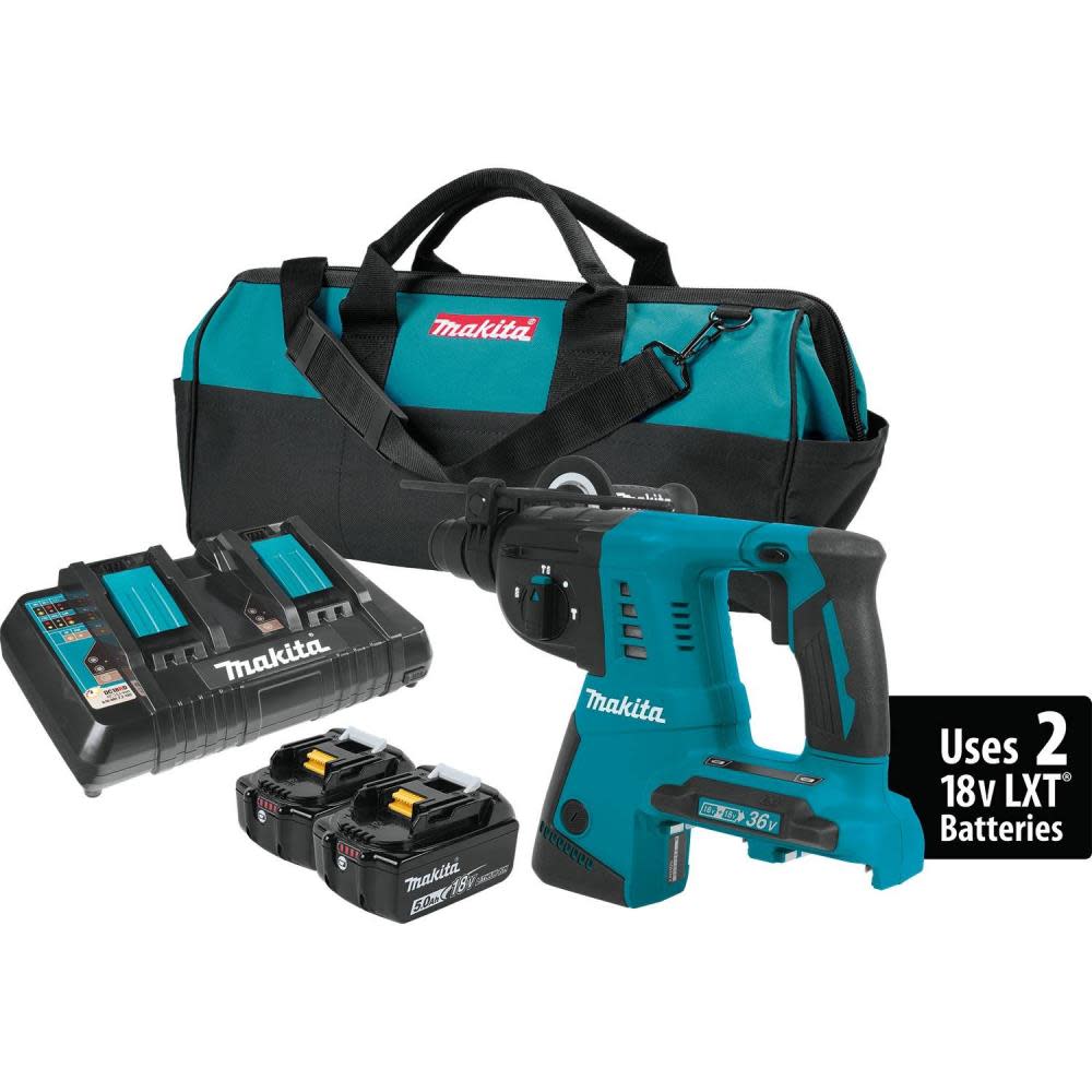 

Makita 18V X2 LXT Lithium-Ion (36V) Cordless 1 In. Rotary Hammer Kit (5.0Ah)