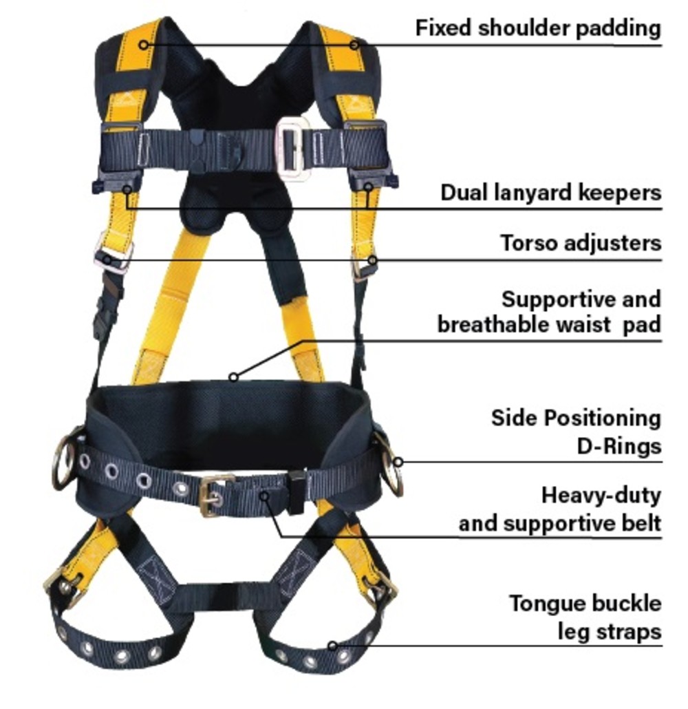 Guardian Fall Protection Seraph Harness, XL/2X 3711174 - Acme Tools