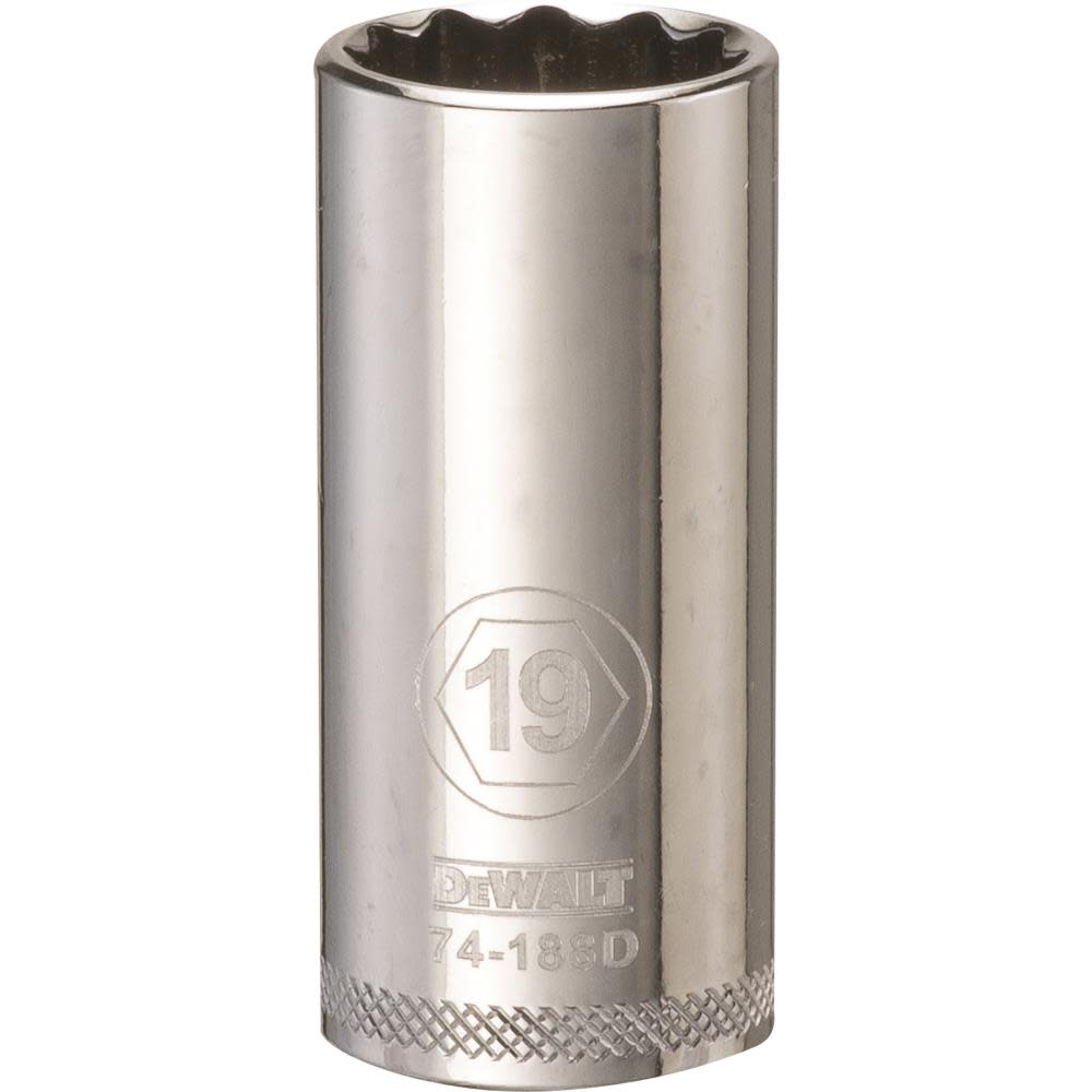 

DEWALT Socket 12 Point 3/8" Drive Deep 19MM