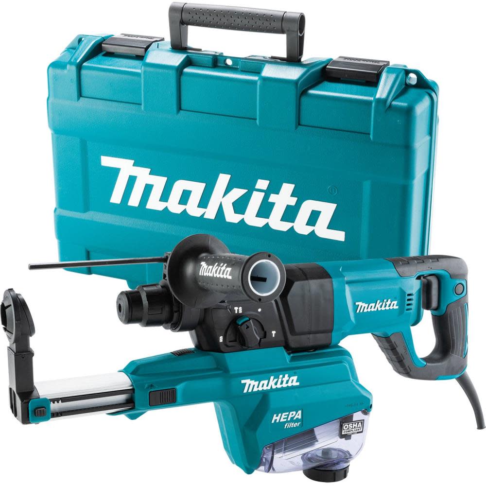 Makita 1 Inch SDS PLUS AVT Rotary Hammer with HEPA Dust Extractor D handle HR2663 Acme Tools