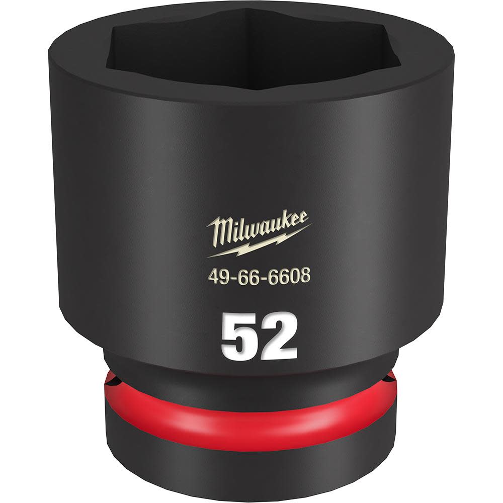 Milwaukee Impact Socket 1" Drive 52mm Standard 6 Point