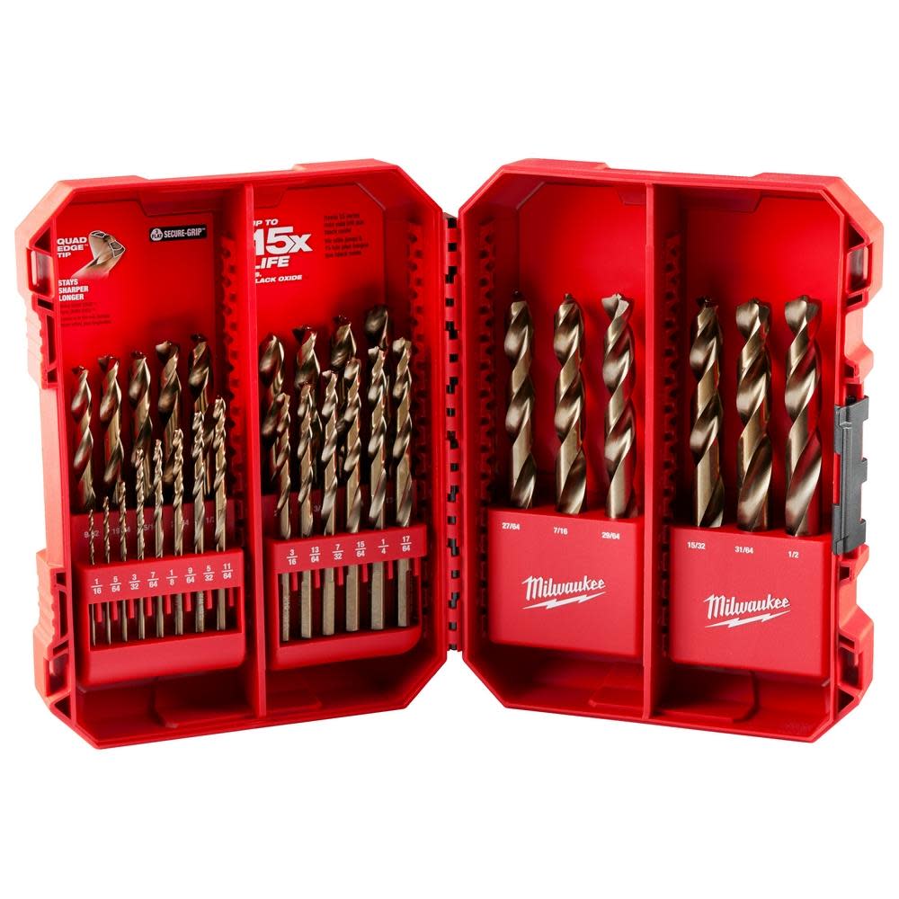 Milwaukee RED HELIX Cobalt Drill Bit Set  29PC