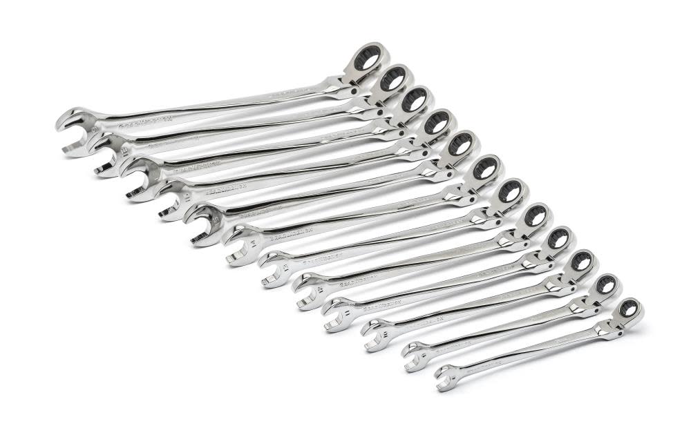 

GEARWRENCH Flex Combination Ratcheting Wrench Set 12 Pc. XL X-Beam Metric