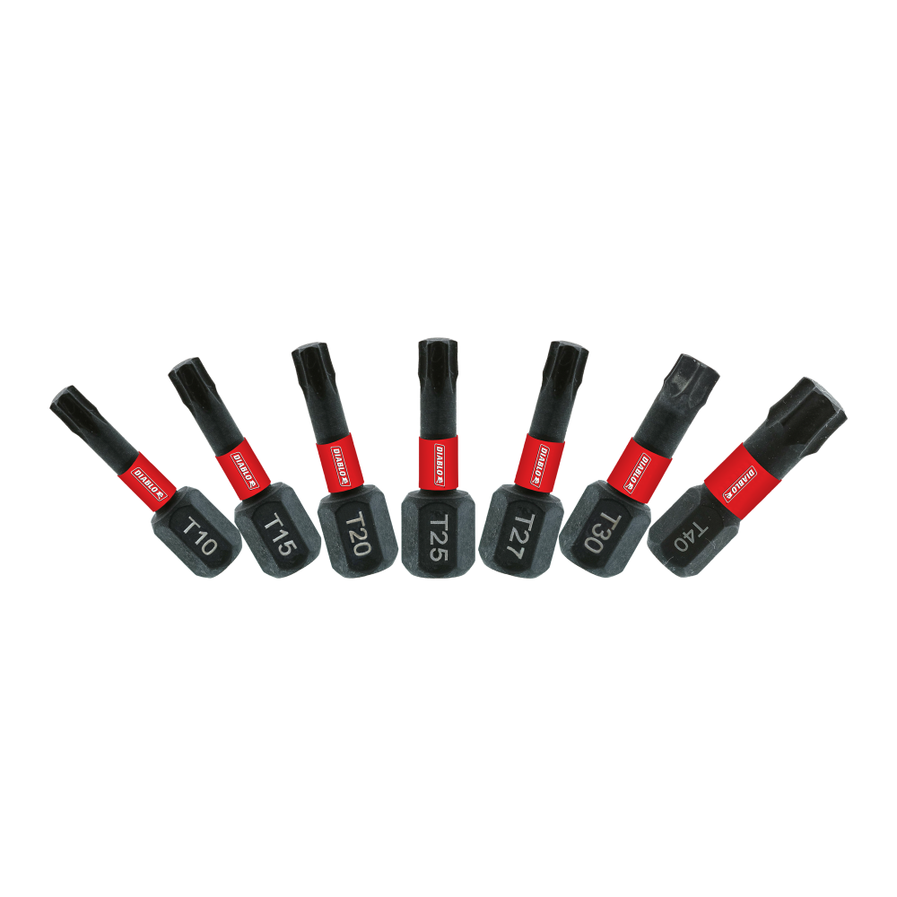 

Diablo Tools 1" Torx Security Drive Bit Assorted Pack 7pc
