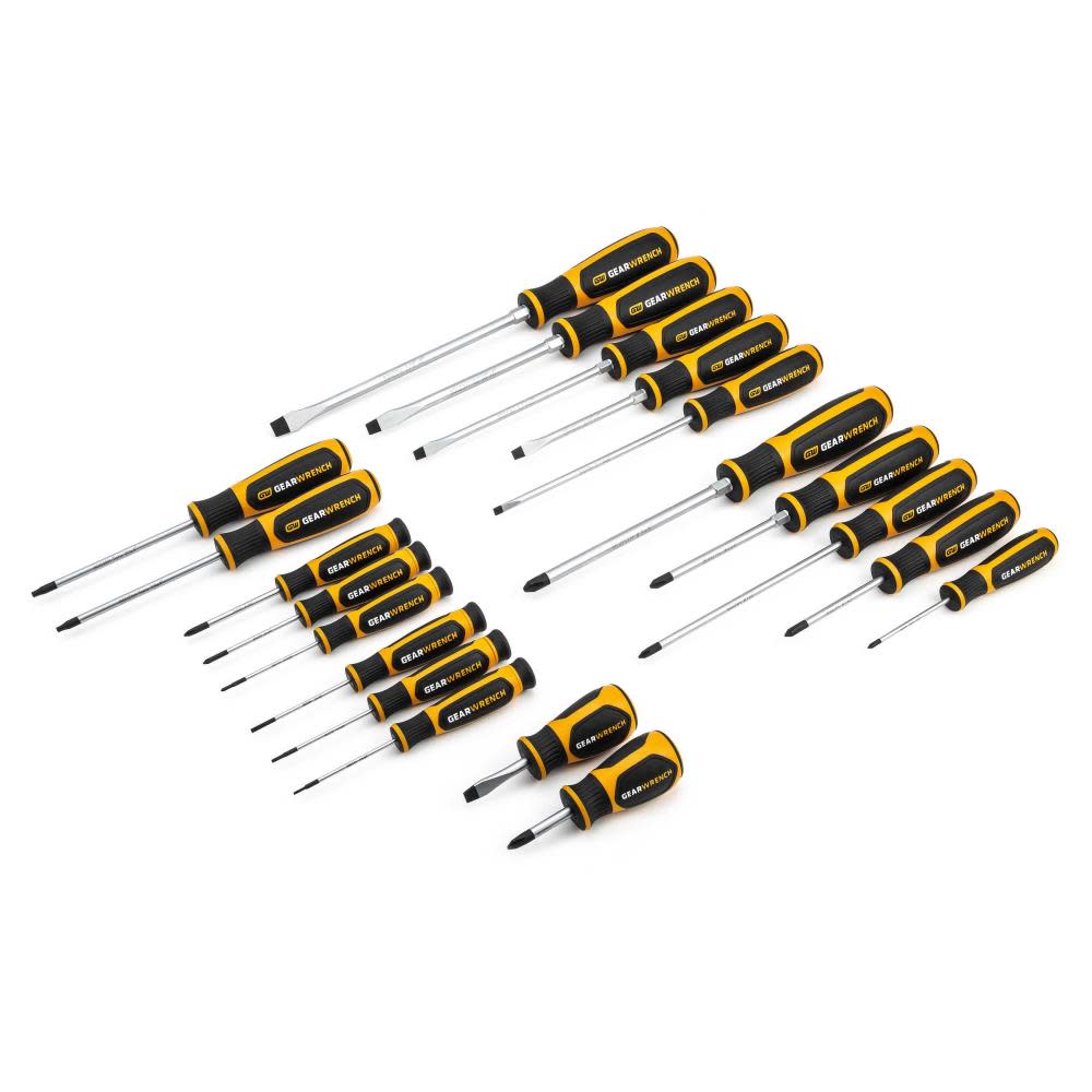 

GEARWRENCH 20 Pc Phillips/Slotted/Torx Dual Material Screwdriver Set