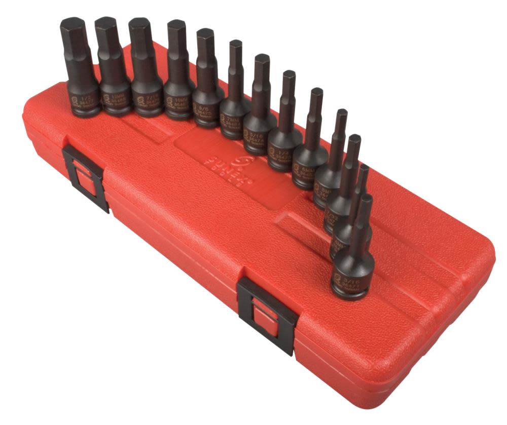 

Sunex 3/8 In. Drive Fractional & Metric Hex Impact Driver Set 13 pc.