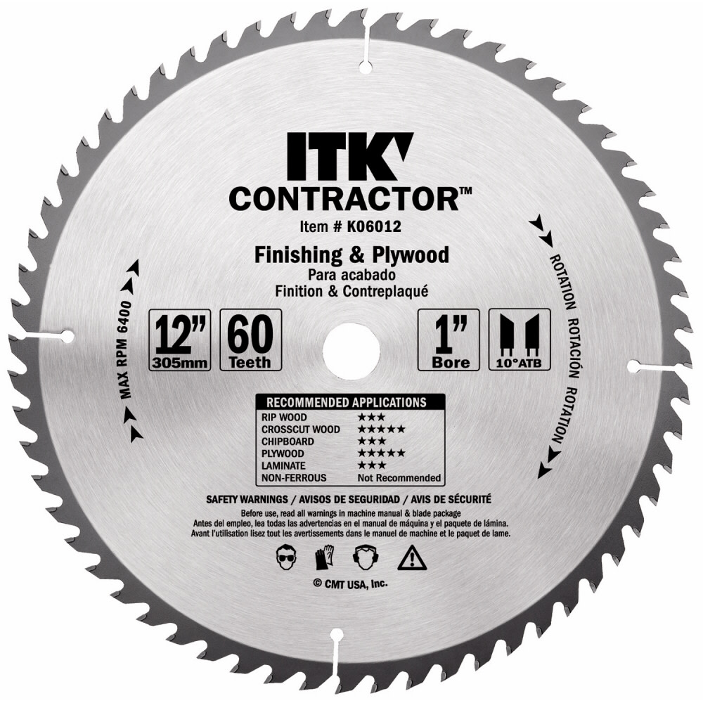 CMT 12 Inch 60 Tooth Finishing Blade K06012 from CMT Acme Tools