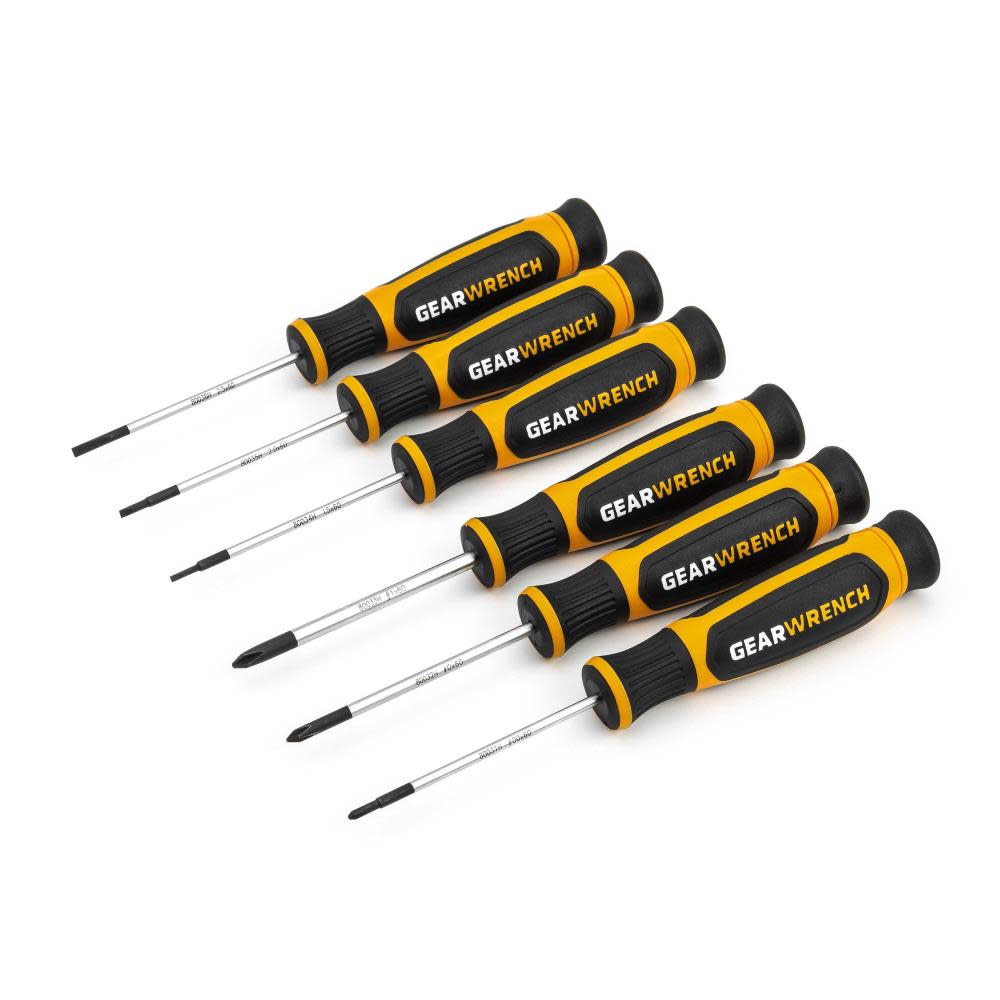 

GEARWRENCH 6 Pc Phillips/Slotted Mini Dual Material Screwdriver Set