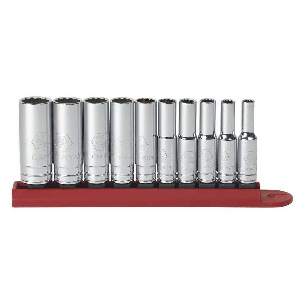 

GEARWRENCH 10 Pc 1/4" Drive 12 Point Deep SAE Socket Set