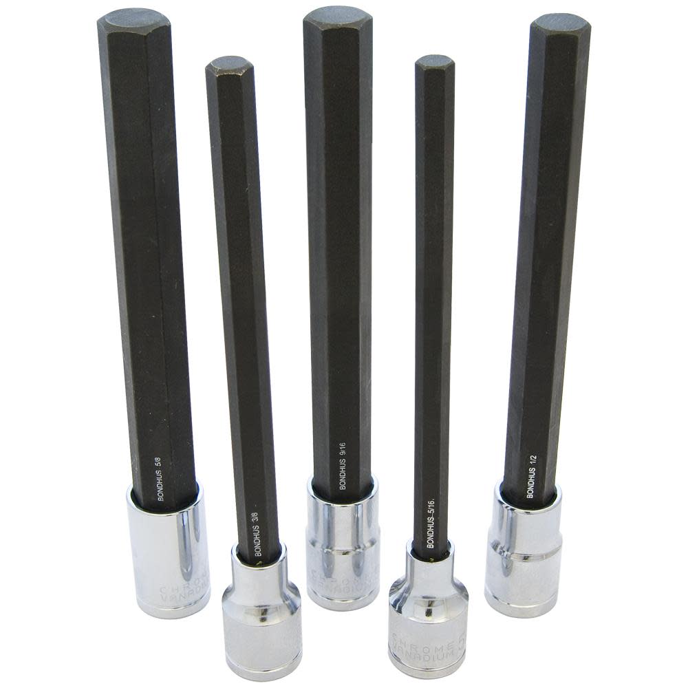 

Bondhus Set of 5 6 In. Socket Bits with Sockets