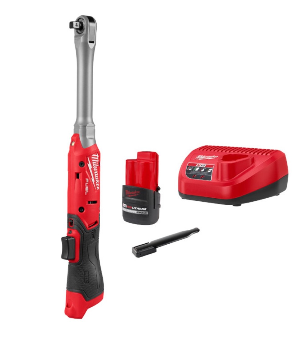 Milwaukee M12 FUEL 3/8 Inch Extended Reach Ratchet Kit