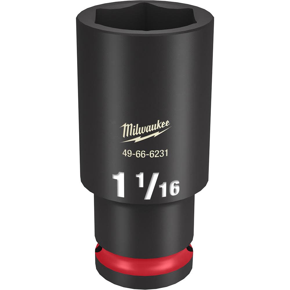 

Milwaukee Impact Socket 1/2" Drive 1 1/16" Deep 6 Point