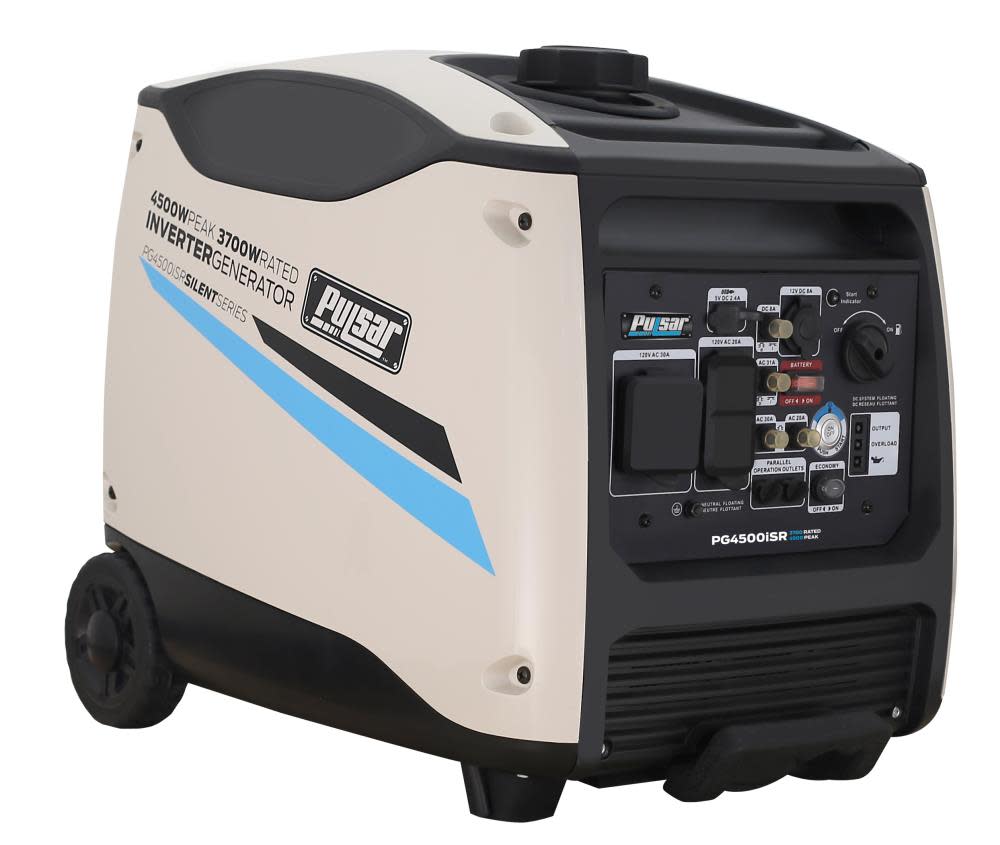 

Pulsar Products Silent Series 4500W Peak 3700W Rated Portable Inverter Generator with Remote Start