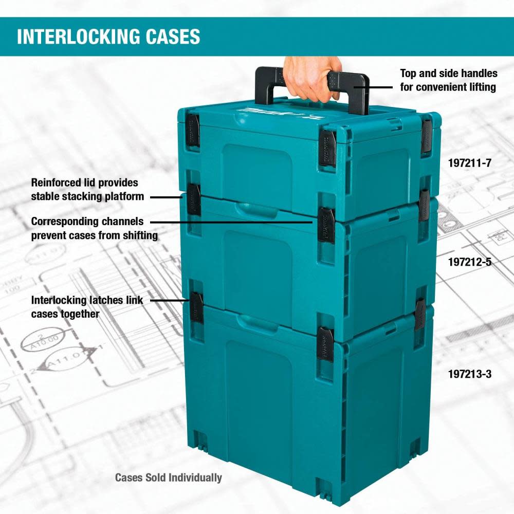 Makita MAKPAC Interlocking Cooler Box Insulated Large 198276