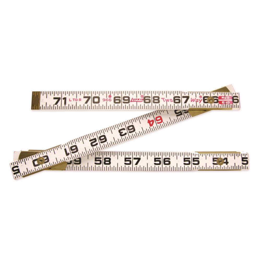 

Crescent Lufkin Folding Wood Rule Two-Way 6 Ft. Red End