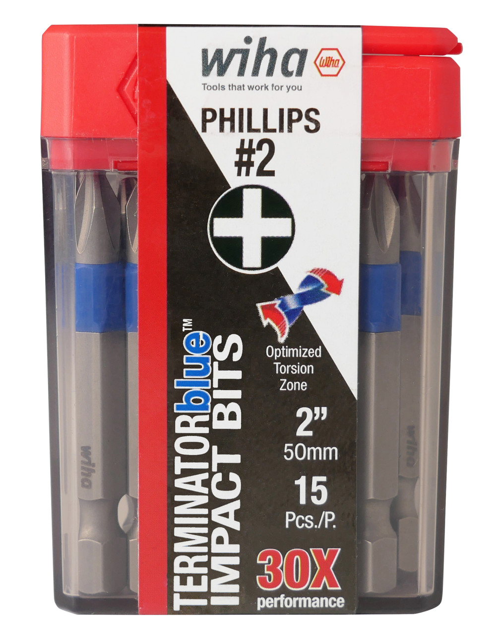 

Wiha TerminatorBlue Impact Bit Phillips #2 2" 15pk