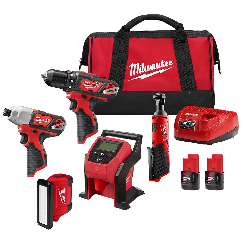 Milwaukee M12 5-Tool Combo Kit 2494-25 - Acme Tools