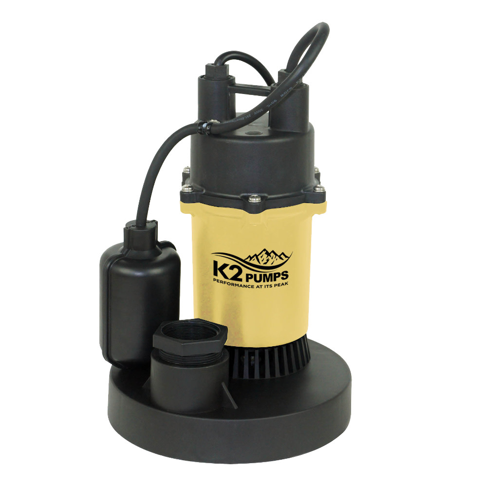 

K2 Pumps Sump Pump 1/3 HP Cast Aluminum with Direct in Tethered Switch