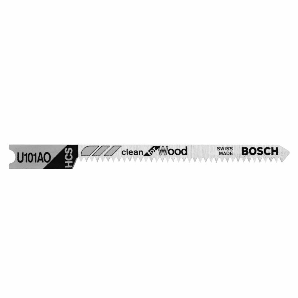 

Bosch Jig Saw Blades 5pc 3 1/4" 20 TPI Clean for Wood U shank