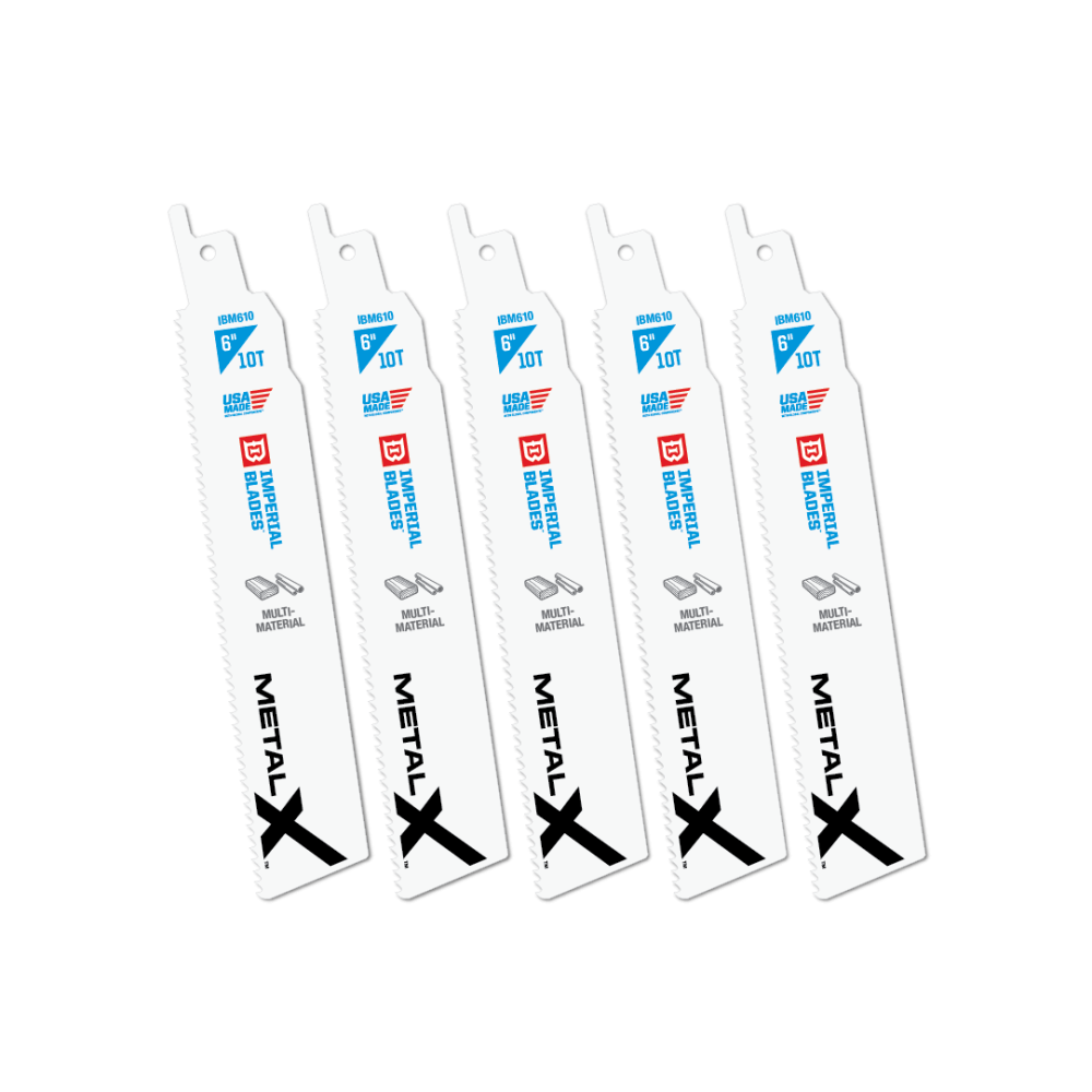

Imperial Blades Extreme Metal 6" 10 TPI Multi-Material Reciprocating Blade 5PC